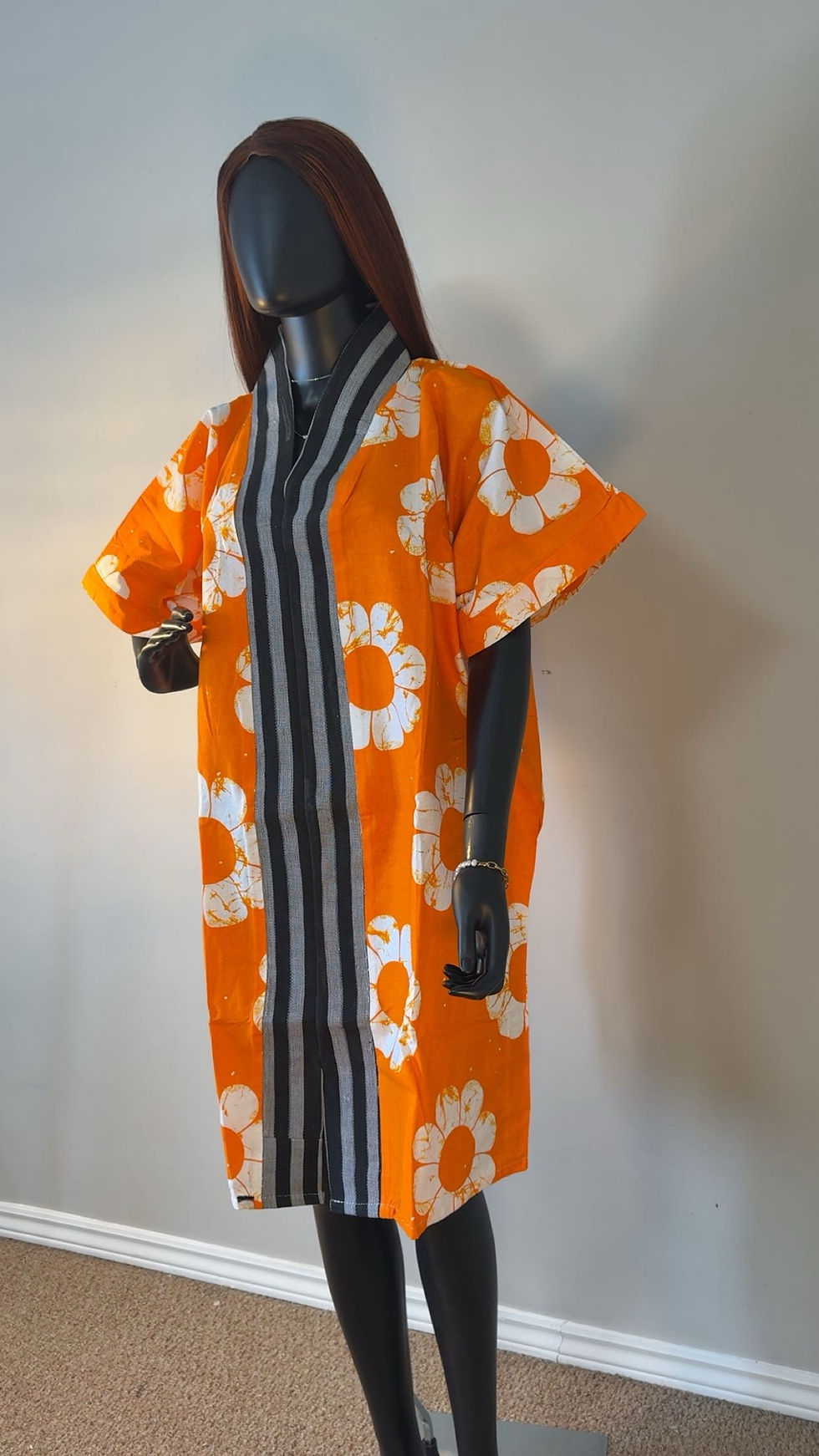 Thumbnail: orange and white color with beautiful asoke design 
