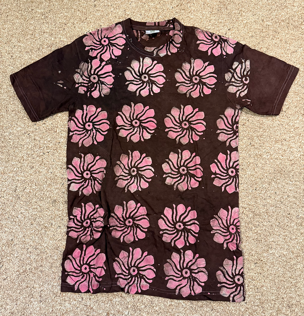 Thumbnail: Adire round neck batik polo 