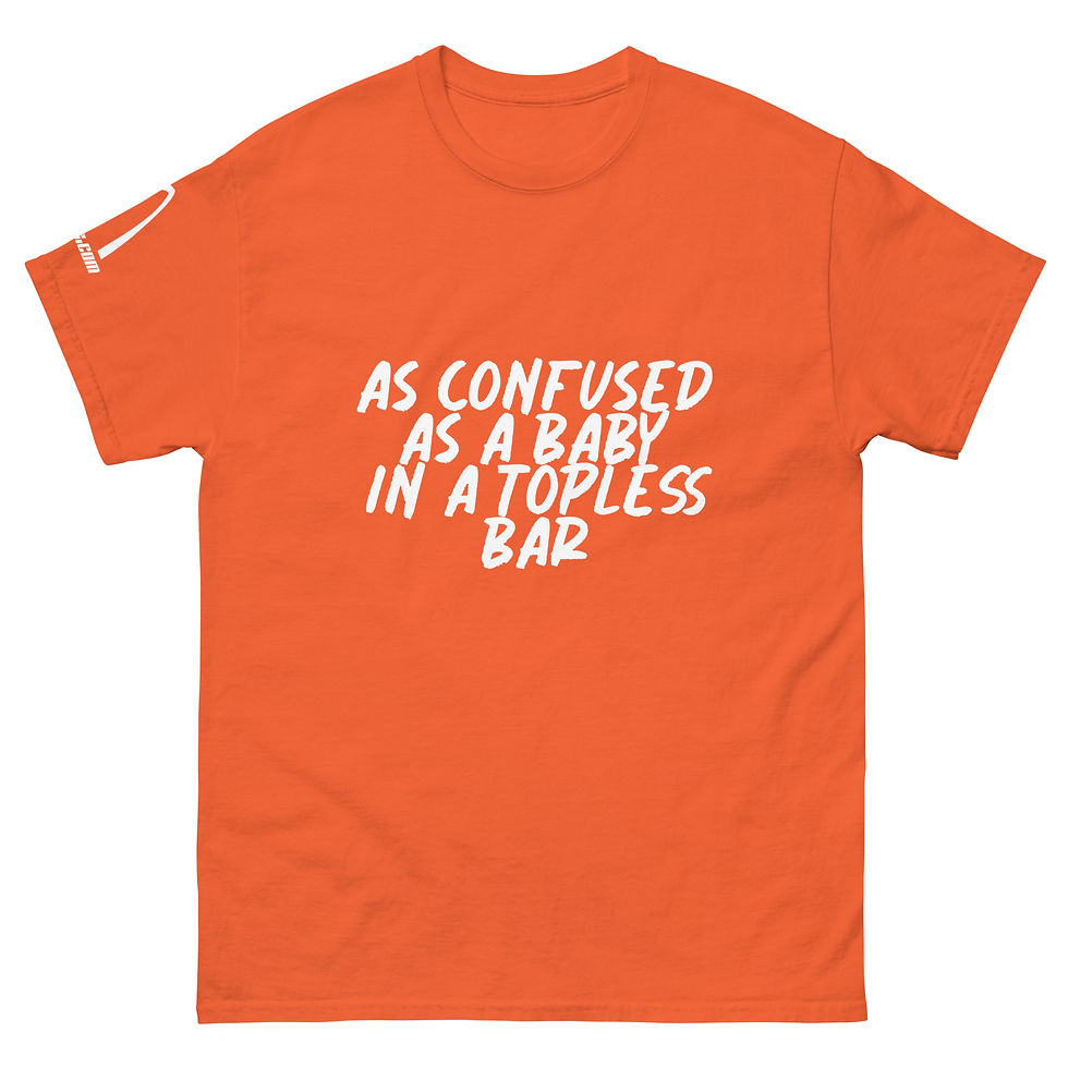 Thumbnail: Shotguys classic quote tee - "Confused as a Baby"