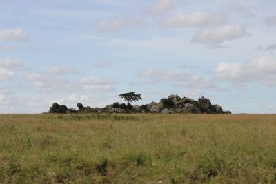 les roches au milieu du Serengeti