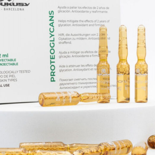 Ampolla Proteoglycans de Utsukusy. Preventivo, reduce arrugas. BrisArt Estética, calle Enguera 37 bajo dch Valencia