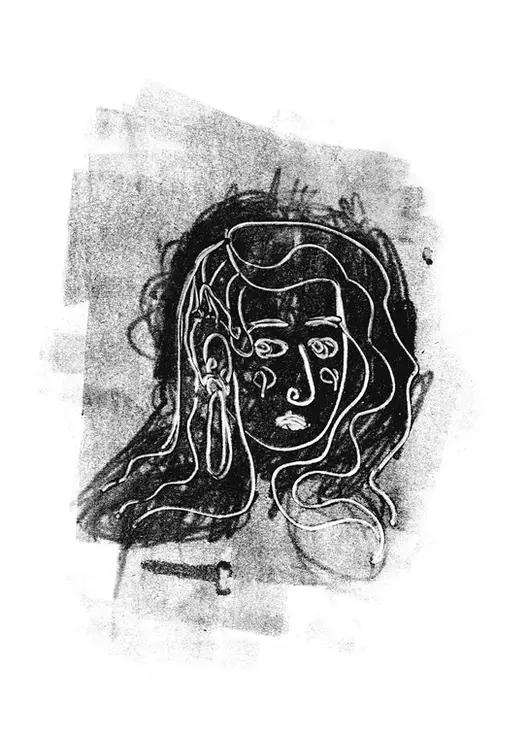 Portrait femme noir et blanc