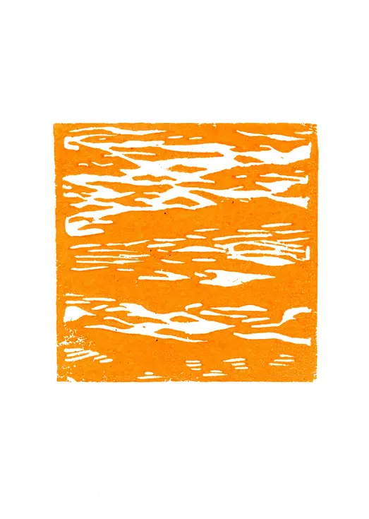 Oeuvre abstraite représentant les reflets sur l'eau