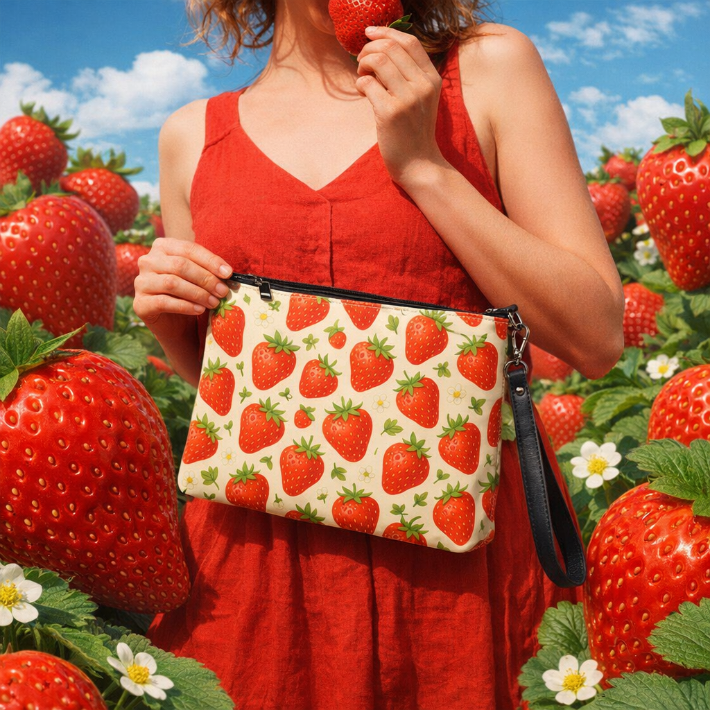 Strawberry Pattern Crossbody Bag
