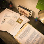 papers on a desk
