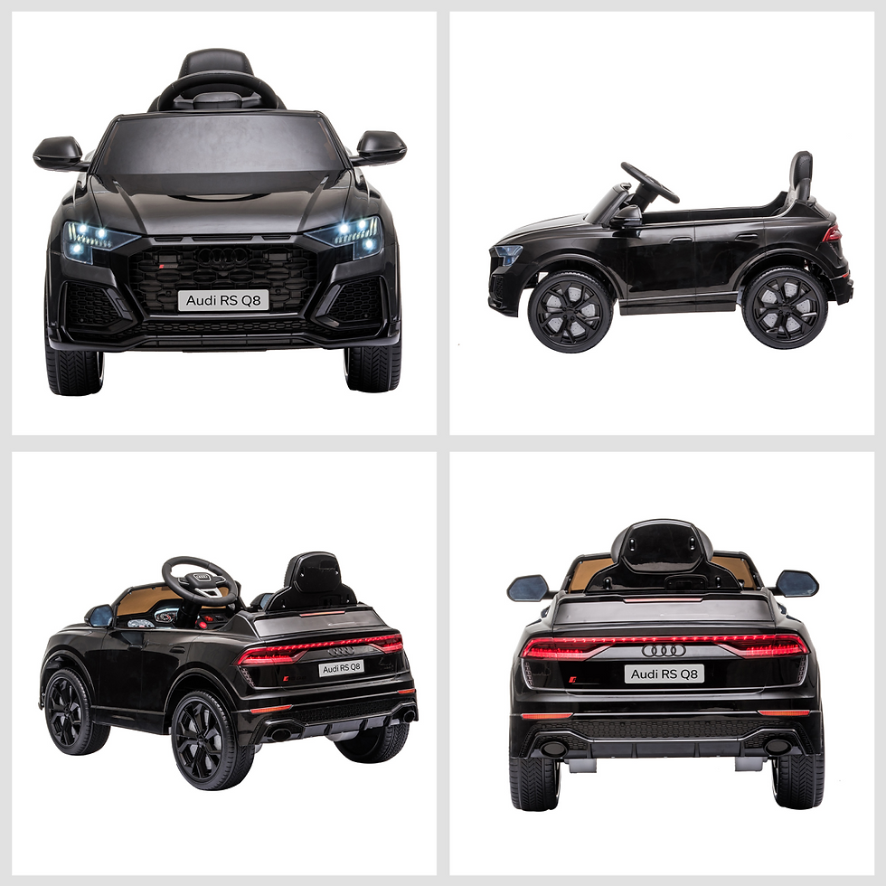 Thumbnail: Licensed Audi RS Q8 Kids Electric Ride-On Car w/ Remote USB MP3 Bluetooth Black
