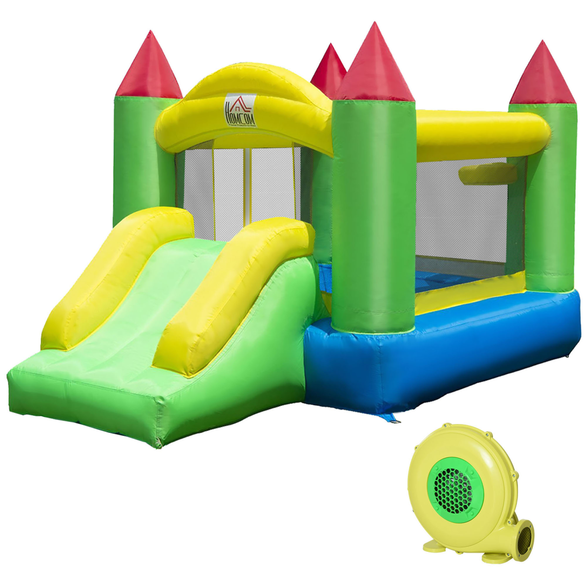 Bouncy Castle with Slide Inflatable Bouncer Kids HOMCOM