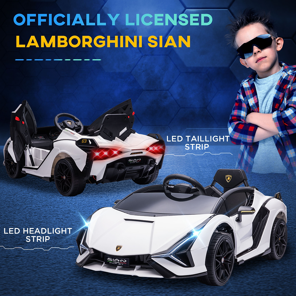 Thumbnail: Lamborghini SIAN 12V Kids Electric Ride On Car Toy w/ Remote Control HOMCOM