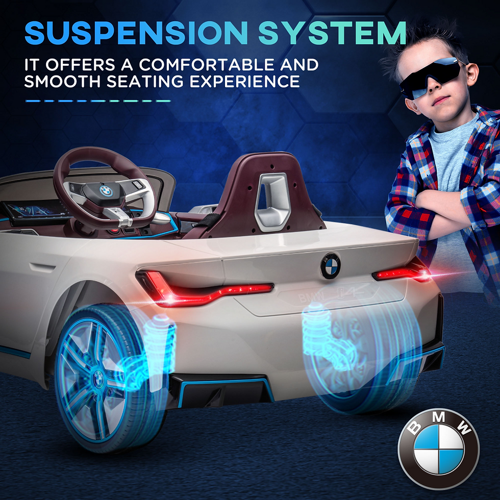 Thumbnail: BMW i4 Licensed 12V Kids Electric Ride-On w/ Portable Battery - White