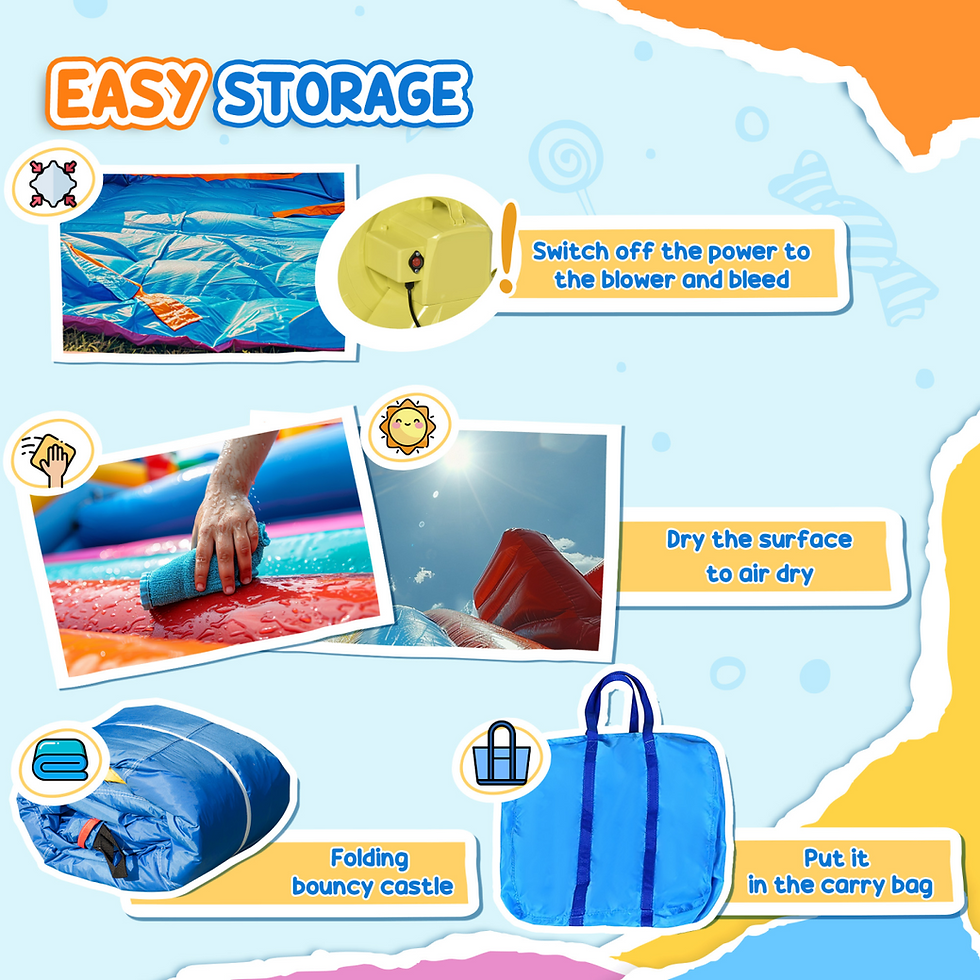 Thumbnail: Bouncy Castle with Slide Inflatable Bouncer Kids HOMCOM