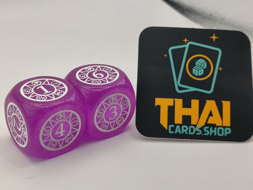 Thumbnail: Jumbo Runechants Dice (Marble, Clear, Glitter)