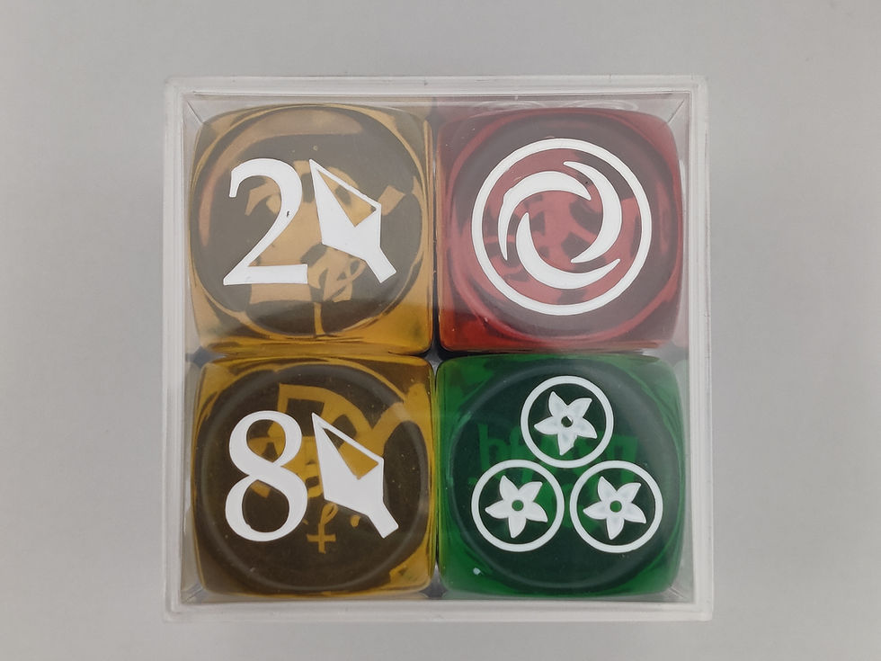 Thumbnail: 25mm Clear FaB Dice Set (White or Black Ink Damage Dice)