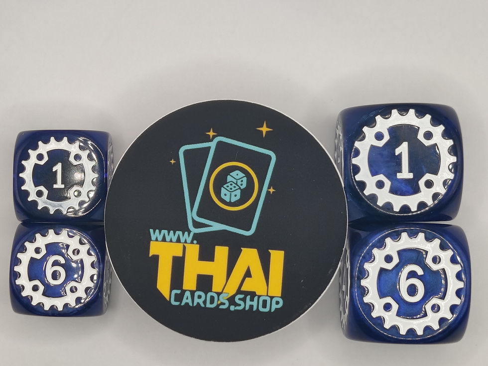 Thumbnail: 25mm Pair of Blue Steam Counter Dice