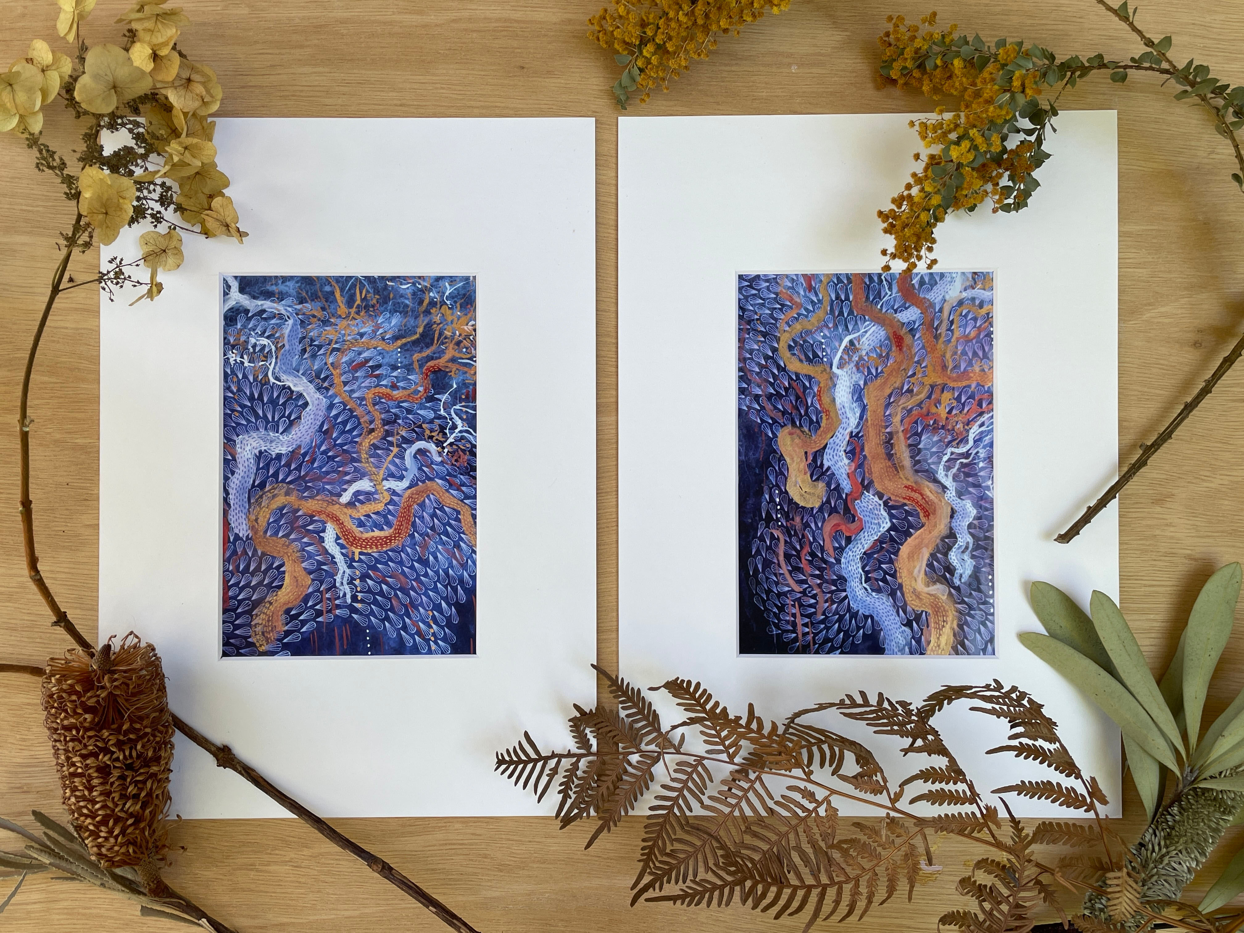 Mini archival prints with matt board