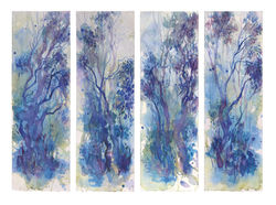 Blue hue forest layers 1 of 4