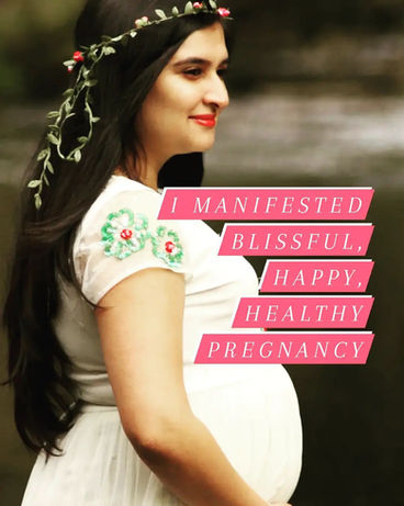 Manifesting a Happy, blissful, healthy pregnancy, coach
