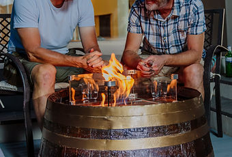 fire stave barrel table