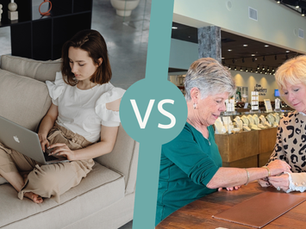 Shopping for custom jewelry online versus creating custom jewelry in person at K. Hollis Jewelers