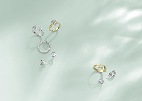 Variety of engagement ring settings in white gold or yellow gold to fit any style.