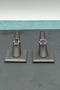 An heirloom ring redesigned in yellow gold with an east west set amethyst.