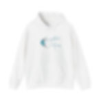 Whispers of Becoming Collection - Tranquil Teal Hoodie (White)