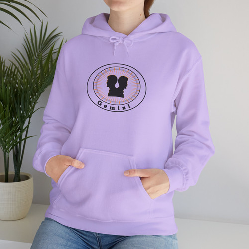 FerociTees Unisex Gemini Zodiac Hoodie - Astrology Pride Pullover, Printed In USA, Comfort Fit - View #10