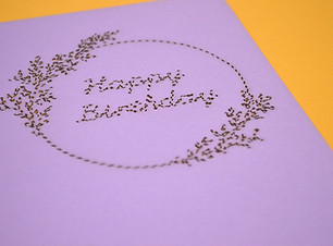 Laser cut greeting card