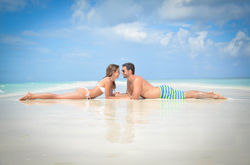 lovers laying down face to face