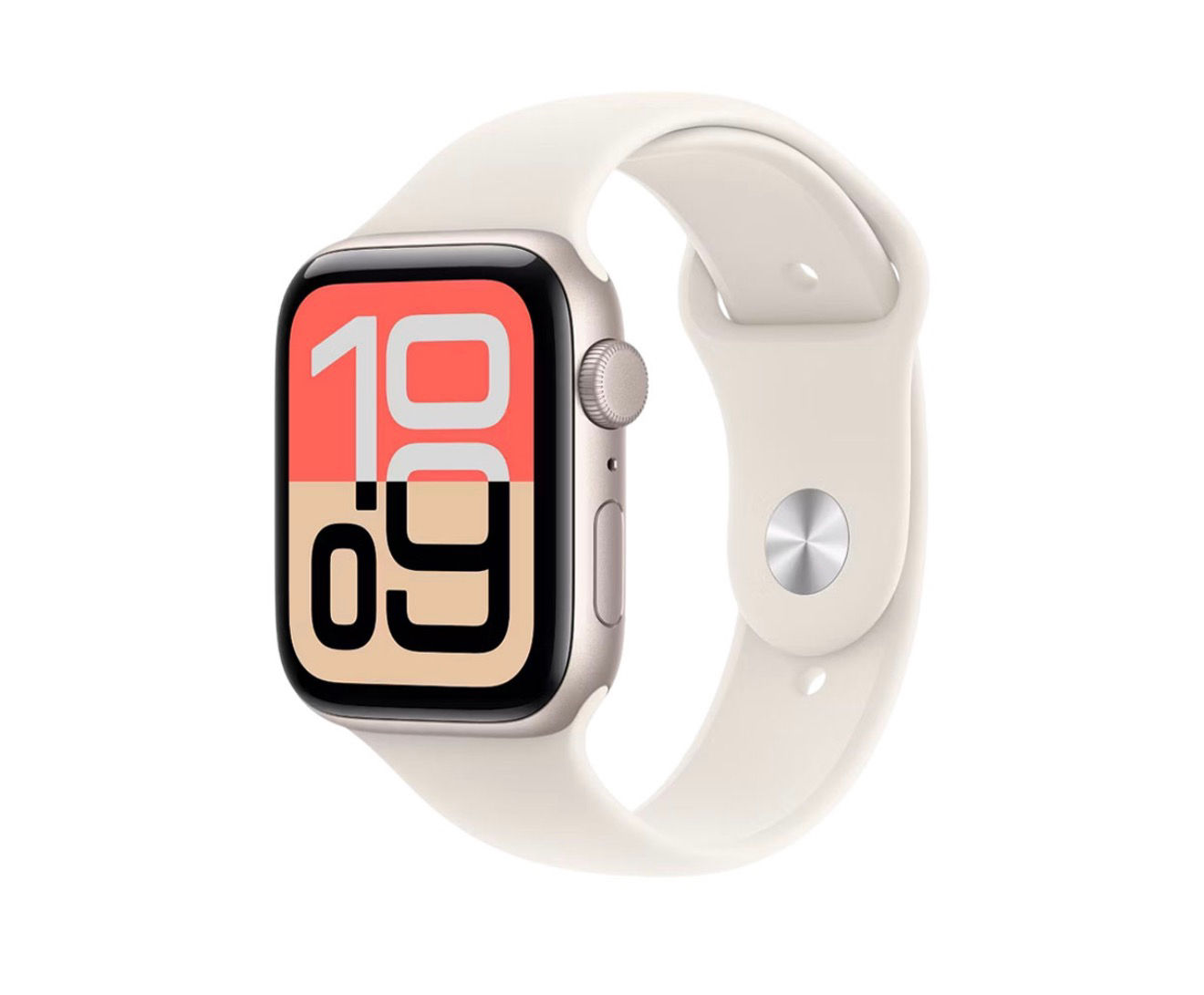 Apple Watch SE 3 Starlight 44mm com pulseira esportiva