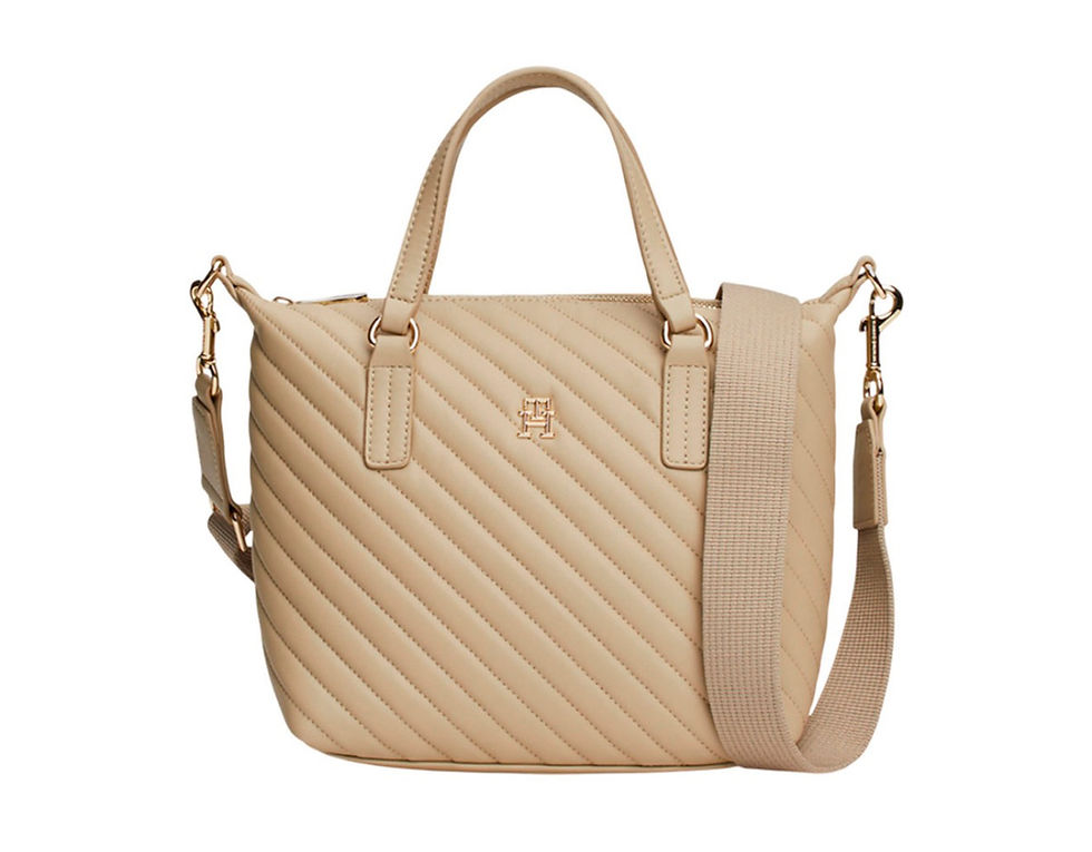 Cartera Tommy Hilfiger AW0AW17012 AEG bege acolchoada.