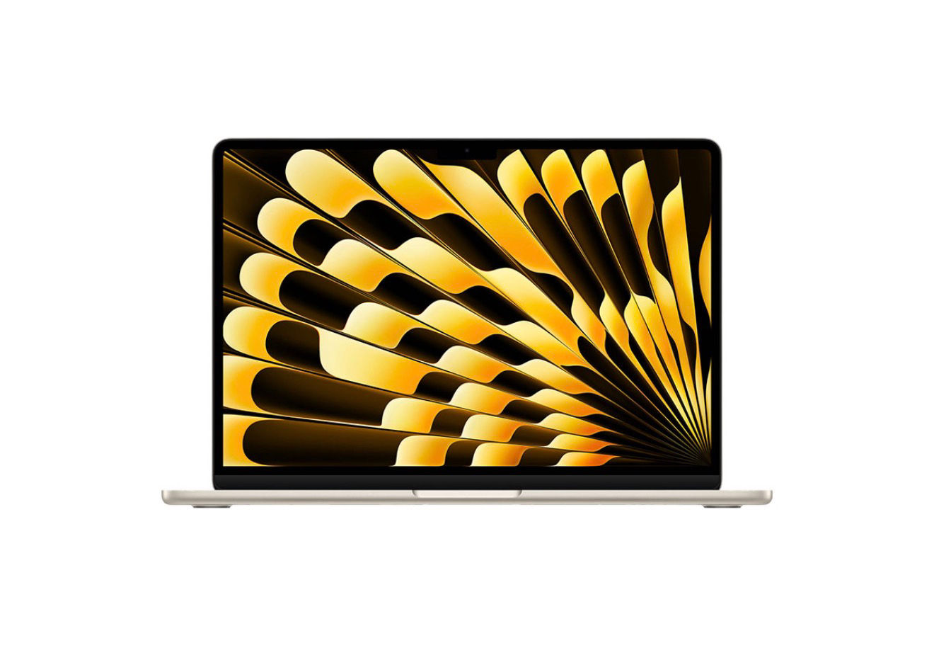MacBook Air M3 de 15 polegadas cor estelar vista de frente