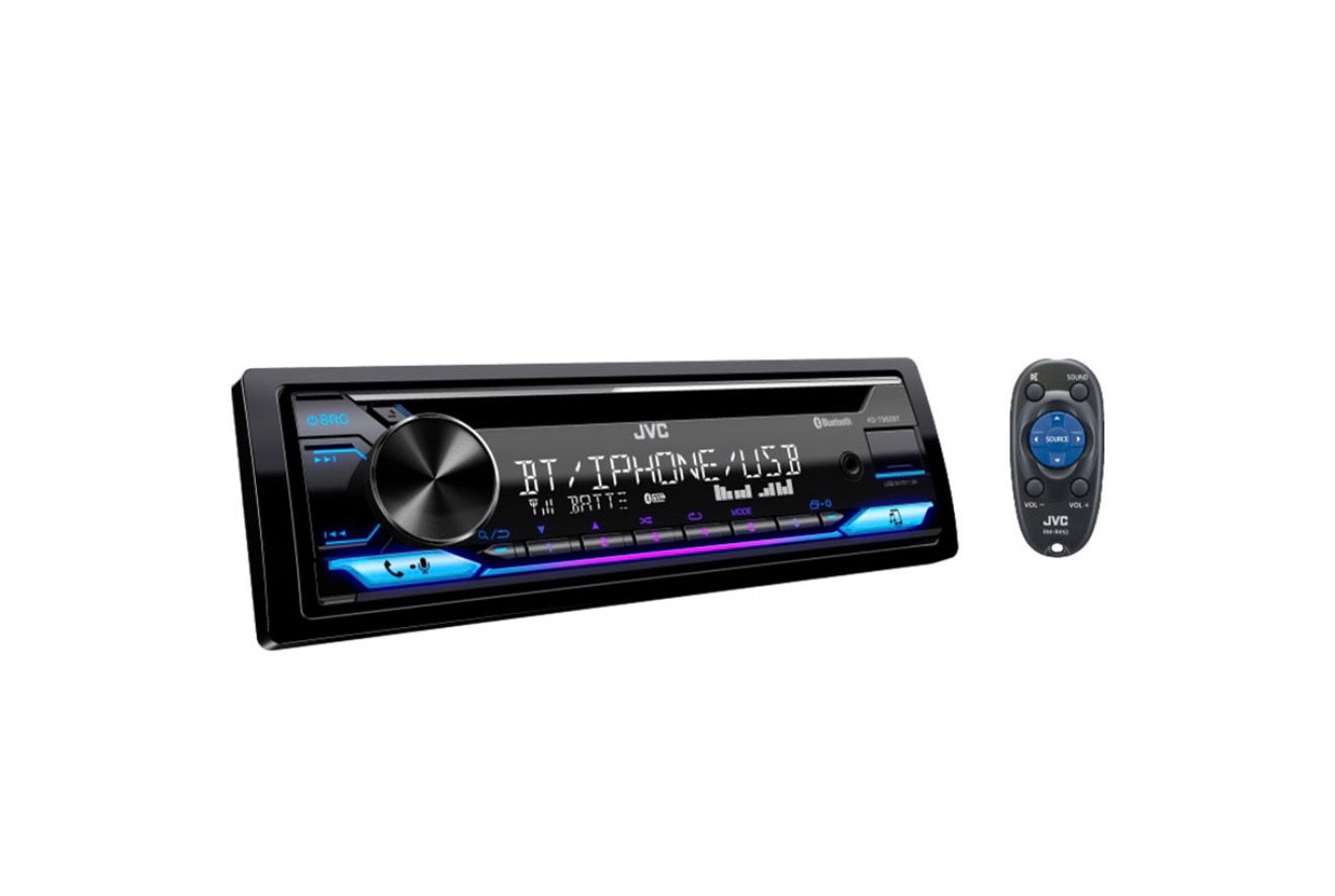Autorádio JVC KDT952BT com Bluetooth, USB e controle remoto