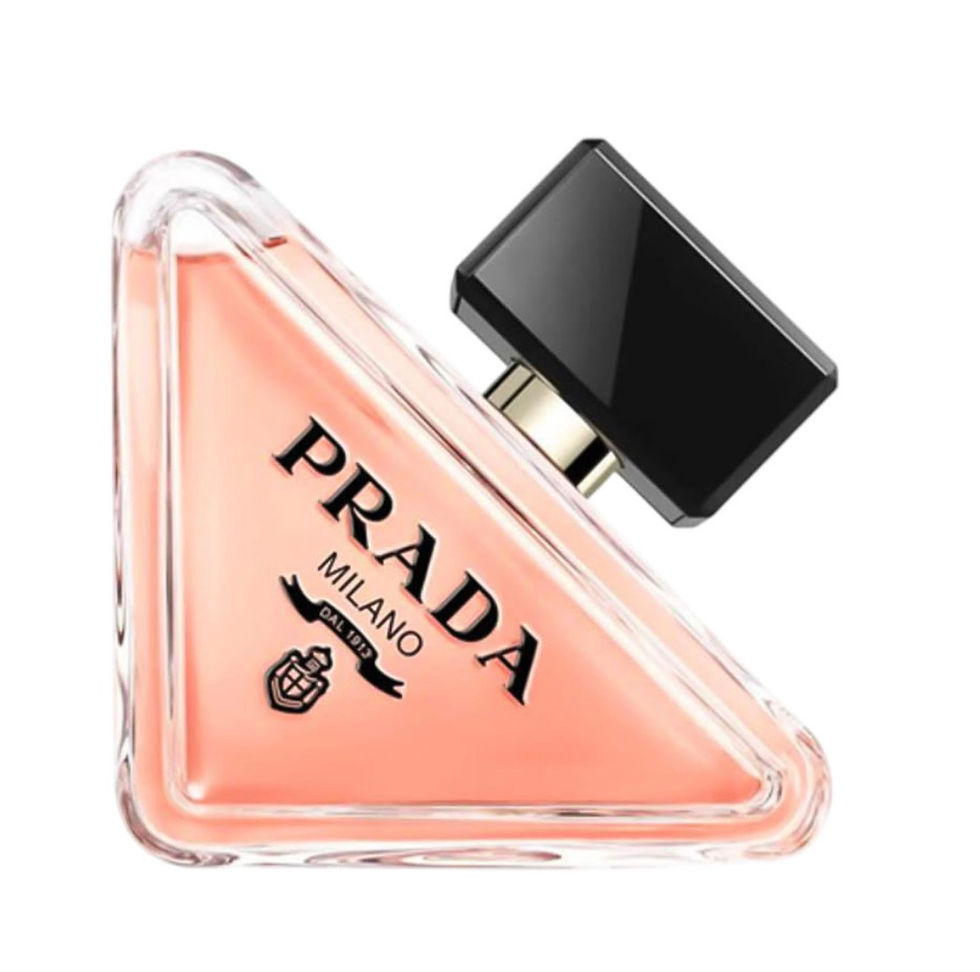 Frasco triangular do perfume Prada Paradoxe 90ml