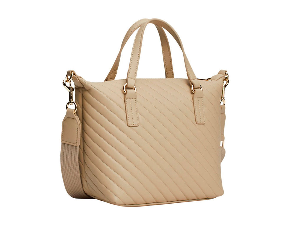 Cartera Tommy Hilfiger AW0AW17012 AEG bege acolchoada.