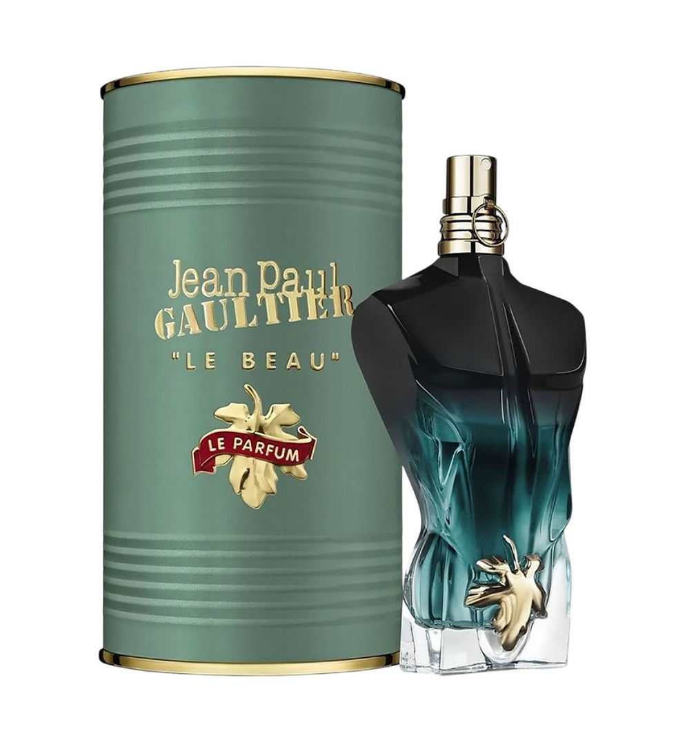 Frasco e lata do perfume Jean Paul Gaultier Le Beau Le Parfum Intense 125ml