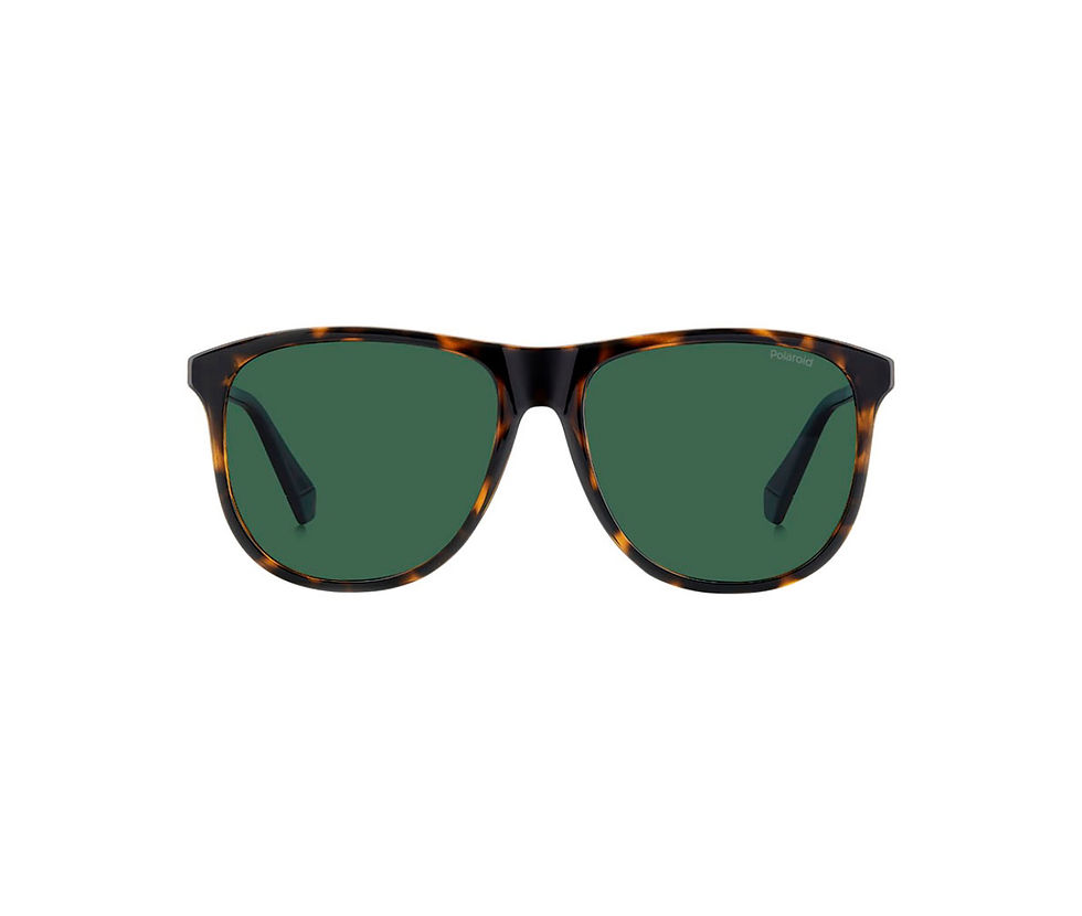 Óculos de sol Polaroid 4178/S 086UC 58 com armação tartaruga e lentes verdes.
