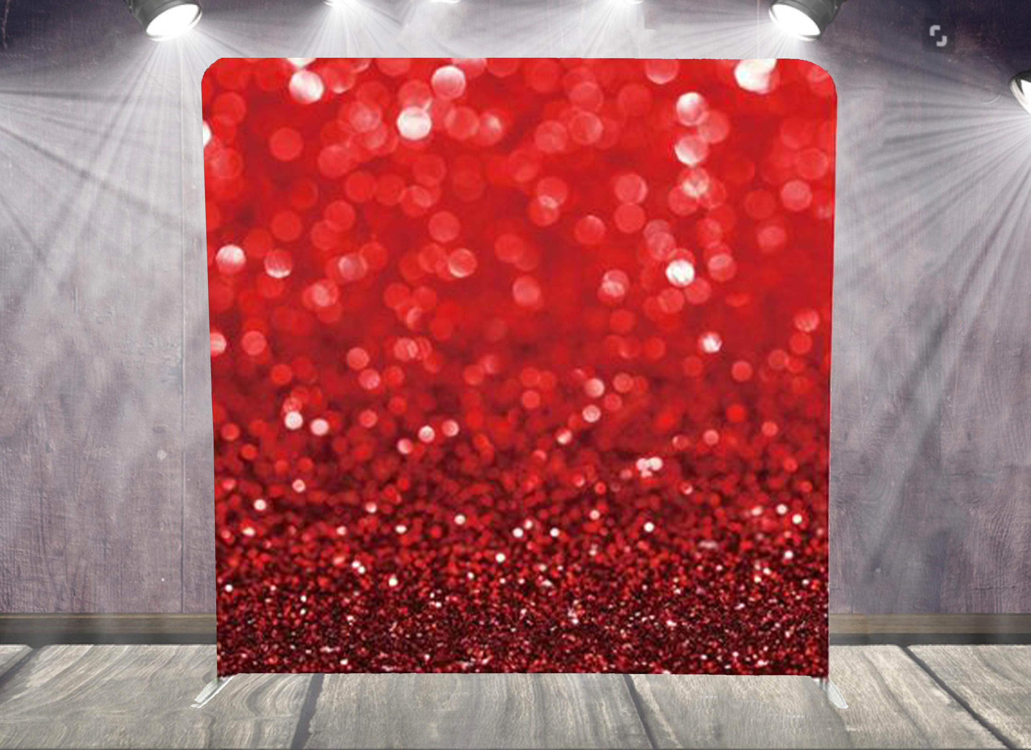 Red Bokeh Pillow Backdrop