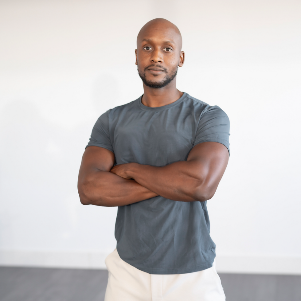 Physically fit male instructor at a private gym in Lachine, Montreal.