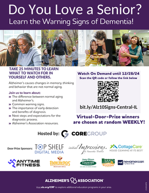 Alzheimer’s Association Illinois Chapter Launches On-Demand Program: “Know the 10 Warning Signs of Dementia”