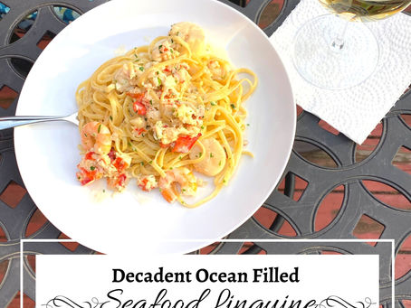 Decadent Ocean Filled Seafood Linguine
