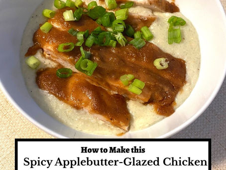 How to Make this Spicy Apple-Glazed Chicken and Gorgonzola Grits