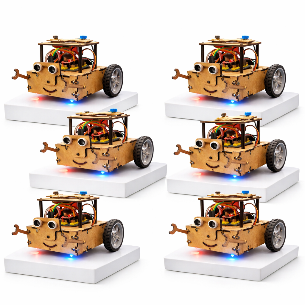 Pacote 6 kits para salas de aula Maker/STEAM -Kit Robô Maker