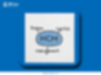 Diagram labeled "HCM" with arrows to "human," "capital," "management" on a blue background. Text: "ZFour, Power your Workforce, www.zfour.in."
