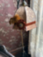 Thumbnail: Bridge Lamp Lampshade Roaring 1920 style Millinery Inspired Vintage Trims 