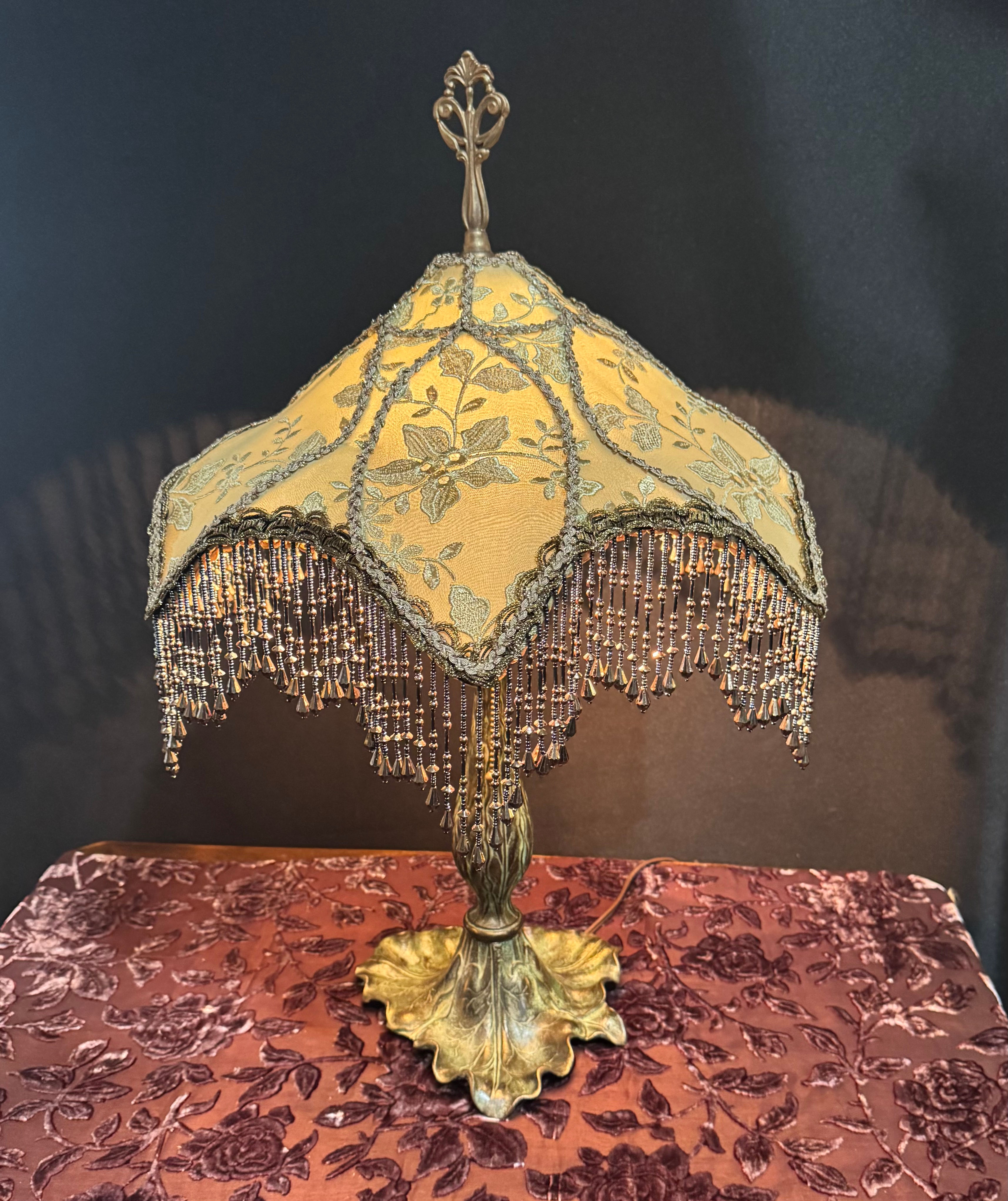 Victorian Lampshade and Lamp / Sandab Shade