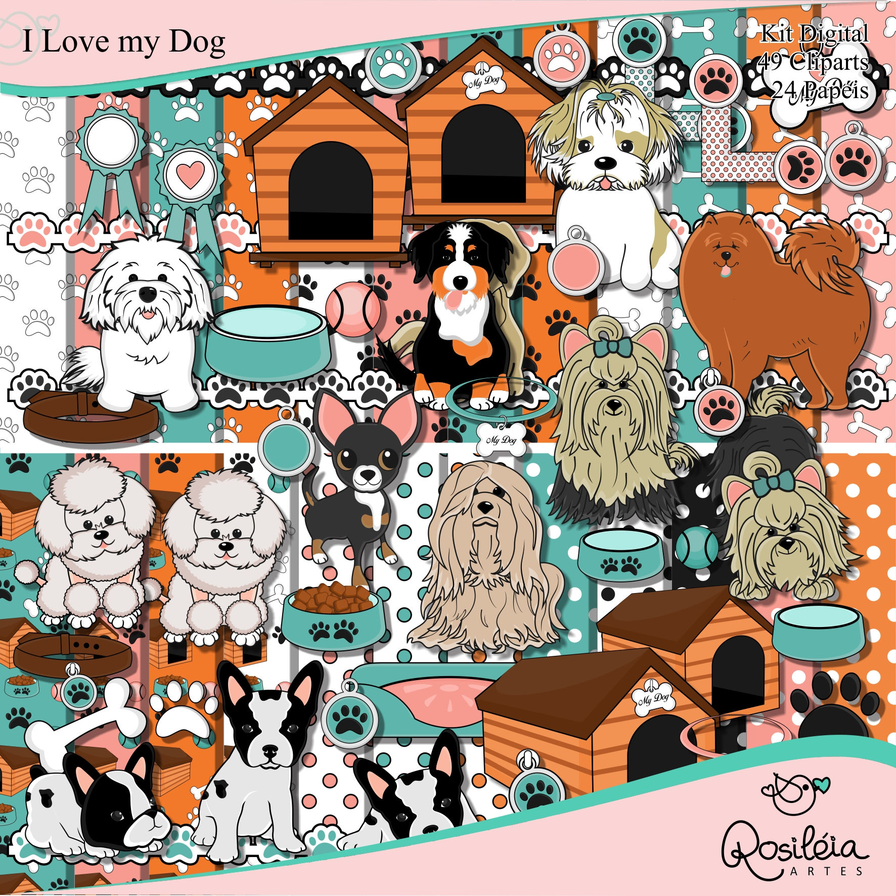 Kit Digital I Love my Dog