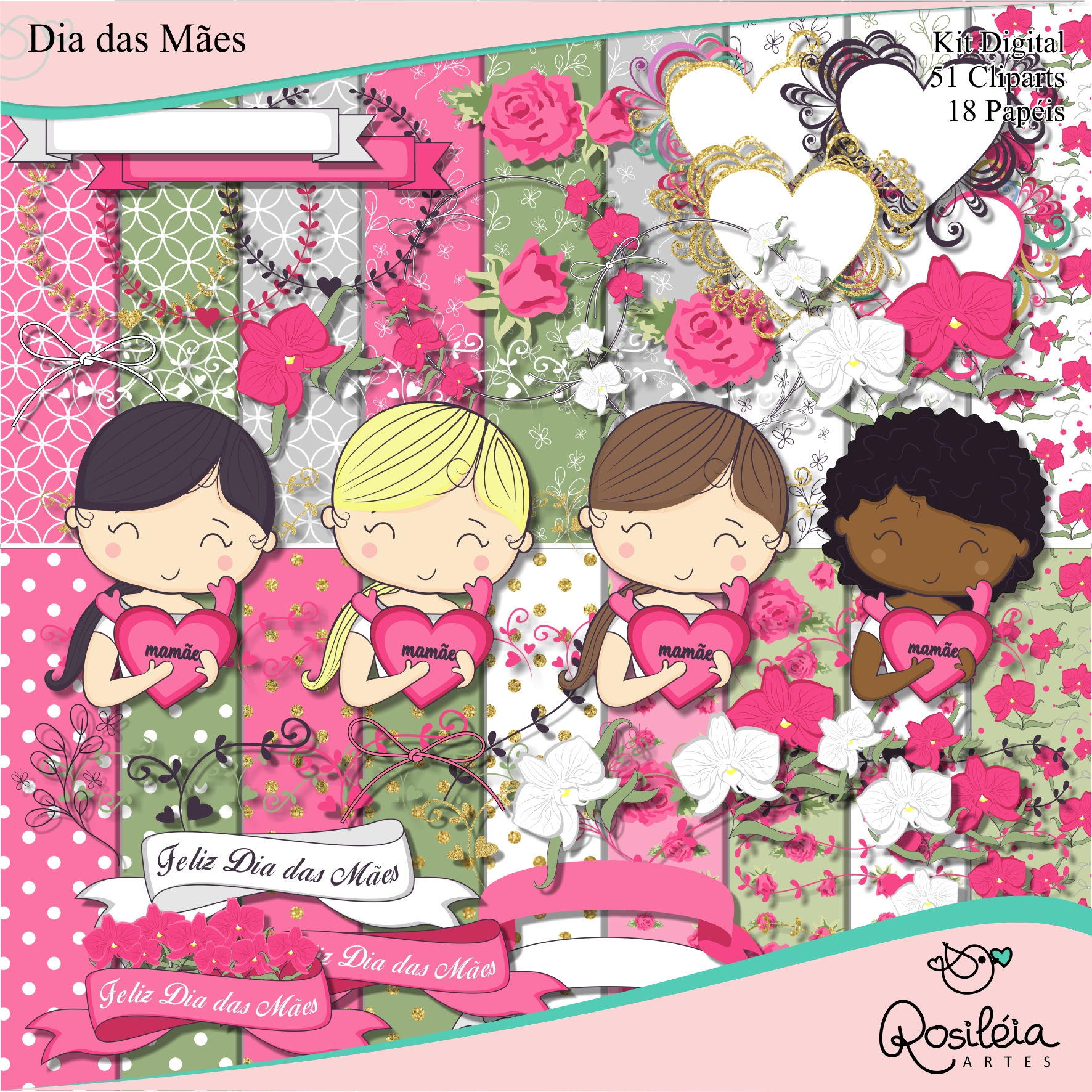Kit Digital Dia das Mães