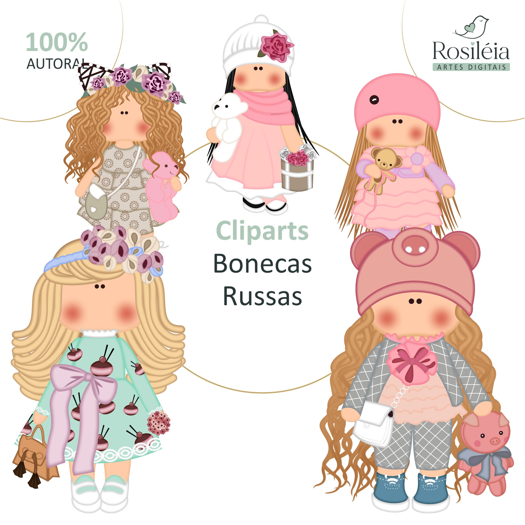 Cliparts Bonecas Russas