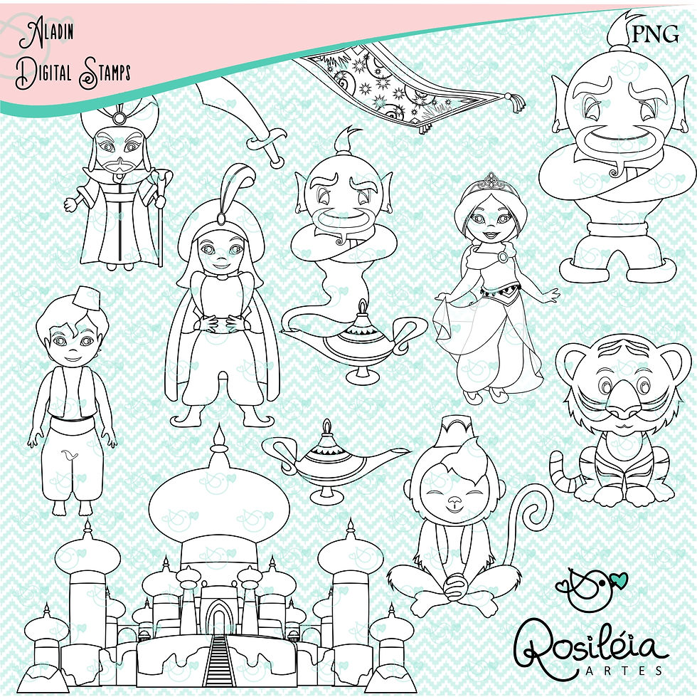 Digital Stamp Aladin_colorir