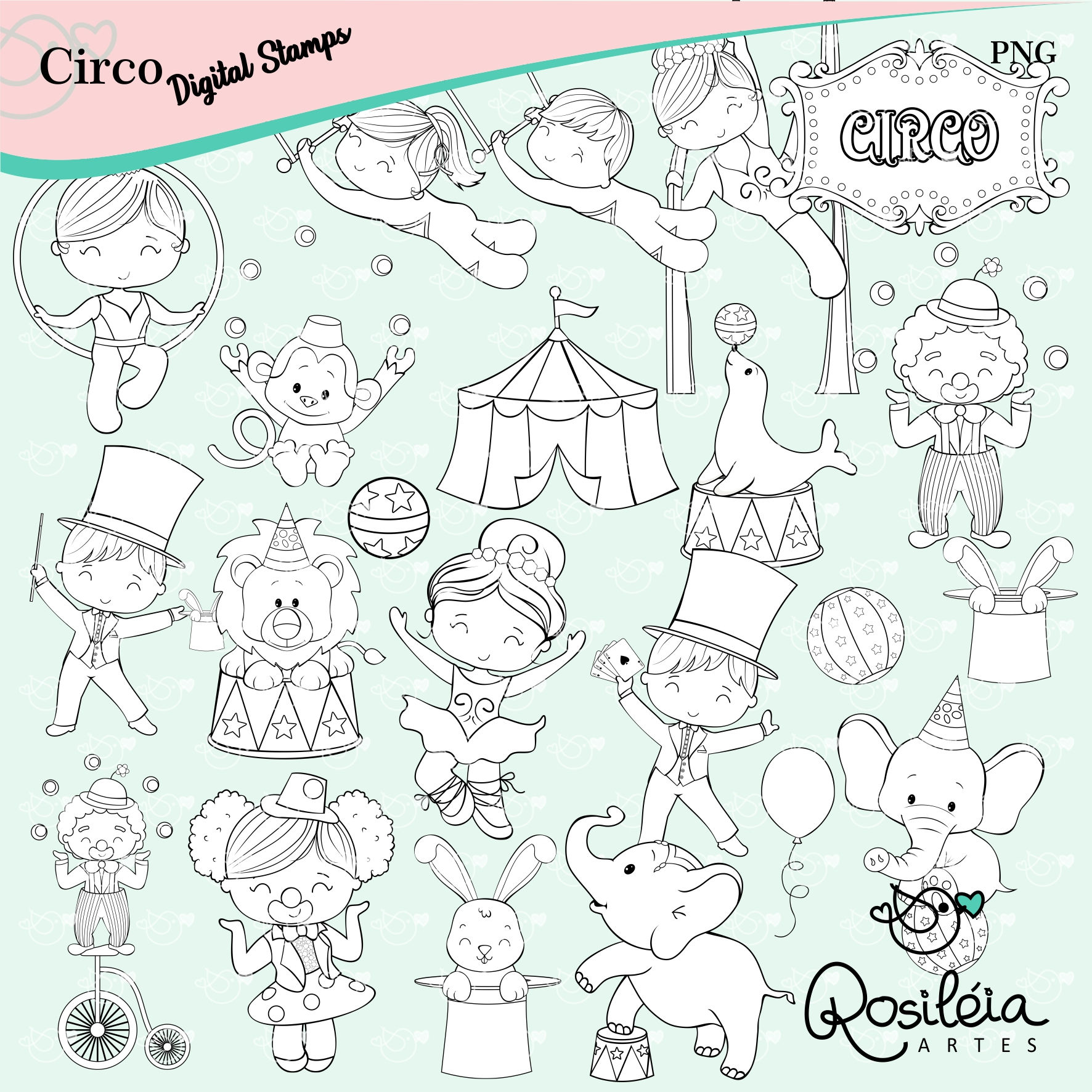 Digital Stamp Circo